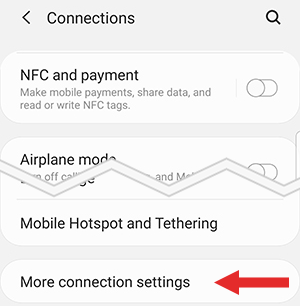 Screenshot showing how to get to Private DNS setting Screenshot showing how to get to Private DNS setting
