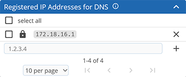 Screenshot showing Dynamic DNS third-party provider section of account settings Screenshot showing Dynamic DNS third-party provider section of account settings